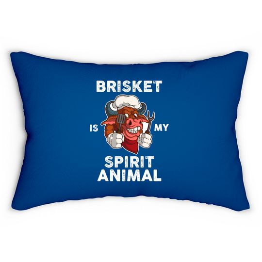 Brisket Is My Spirit Animal Funny BBQ Gift Lumbar Pillows