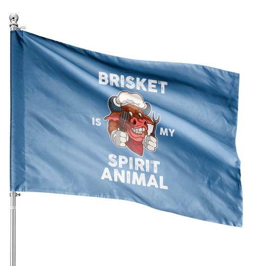 Discover Brisket Is My Spirit Animal Funny BBQ Gift House Flags