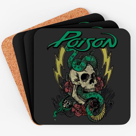 Discover Poison Colored Tattoo Smoke Coasters
