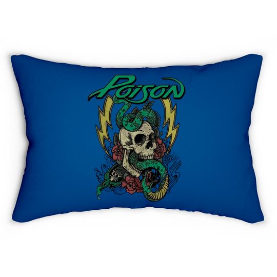 Poison Colored Tattoo Smoke Lumbar Pillows