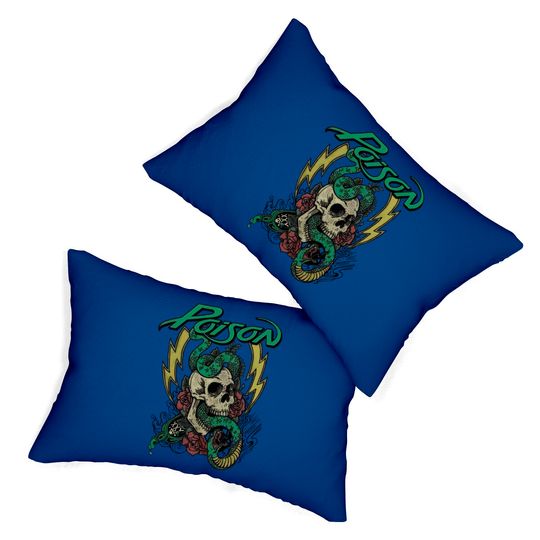 Poison Colored Tattoo Smoke Lumbar Pillows