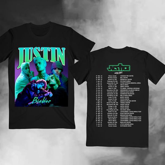 Justin Bieber Justice Tour 2022 T Shirt, Justin Bieber Shirt, Justice Tour T Shirt