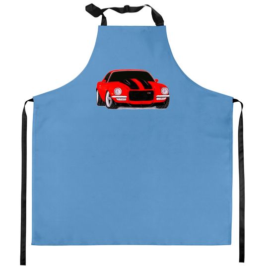 1972 Camaro Z28 Drawing Kitchen Aprons