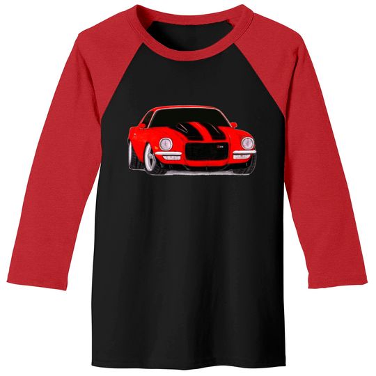 1972 Camaro Z28 Drawing Baseball Tees