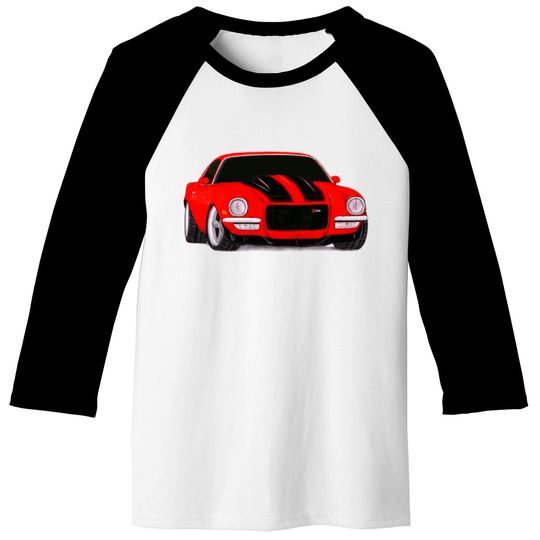 1972 Camaro Z28 Drawing Baseball Tees