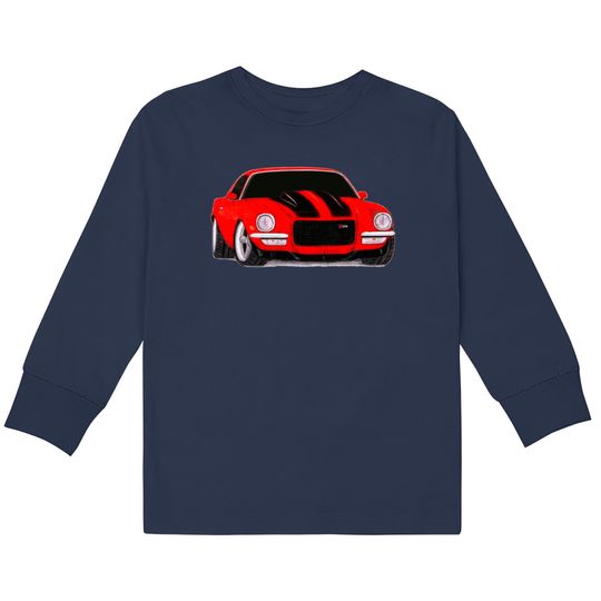 1972 Camaro Z28 Drawing  Kids Long Sleeve T-Shirts