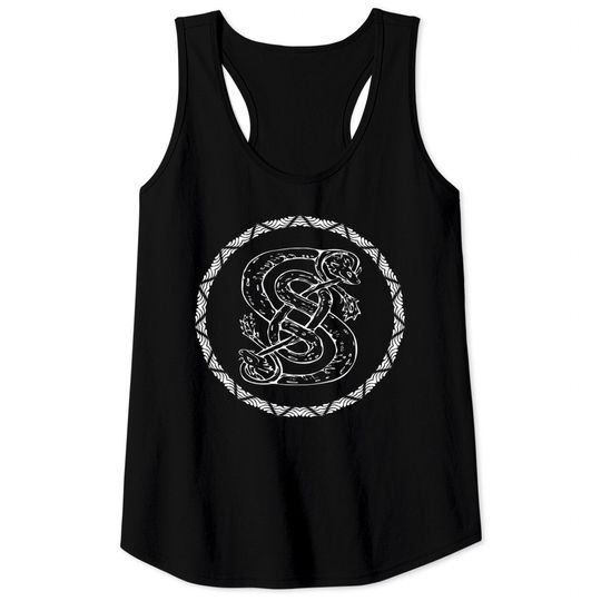 Norse God Loki Snake Symbol Tank Tops