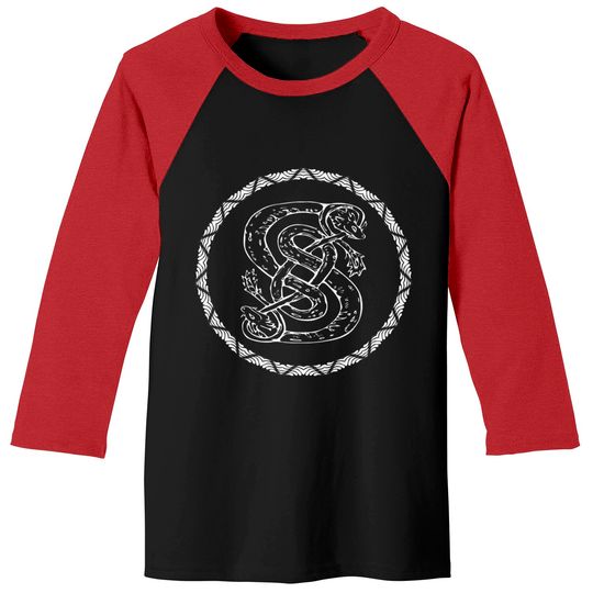 Norse God Loki Snake Symbol Baseball Tees