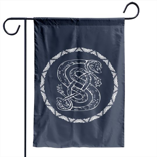 Discover Norse God Loki Snake Symbol Garden Flags
