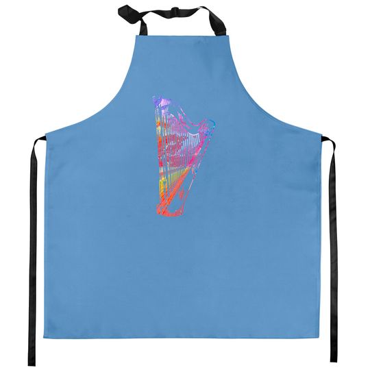 Discover Harp Player Harp instrument music gift idea Kitchen Aprons