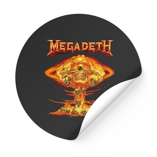 Discover Vintage Mushroom Cloud Vic Glow Megadeth Stickers, Megadeth Sticker, Sticker For Megadeth Fan, Streetwear, Music Tour Merch, 2022 Band Tour Sticker