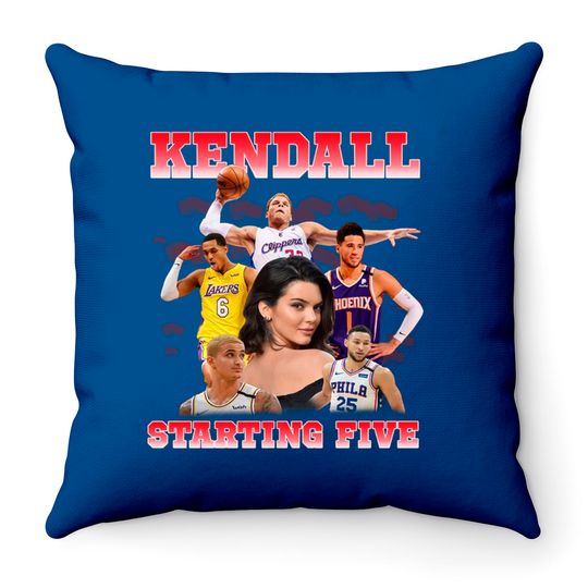 Kendall Jenner Starting Five Throw Pillows