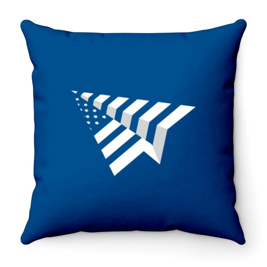 Paper Plane Usa Paper Airplane Throw Pillows