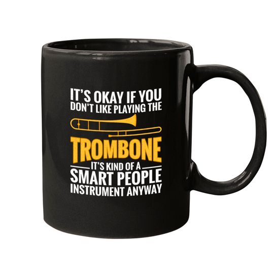Trombone Smart People Instrument Trombonist Brass Mugs