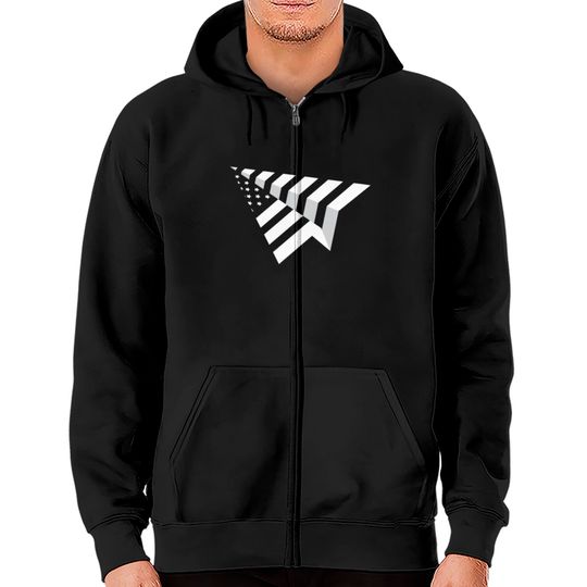 Discover Paper Plane Usa Paper Airplane Zip Hoodies