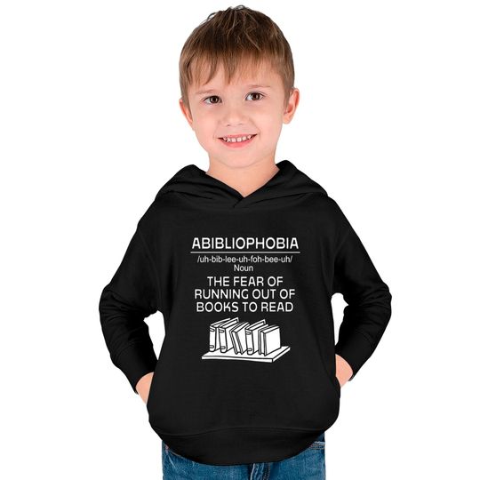 Bookworm Abibliophobia Definition Kids Pullover Hoodies