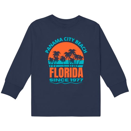 Discover Panama City Beach Florida  Kids Long Sleeve T-Shirts