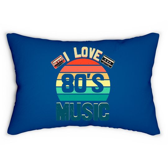 I Love 80s Music Lumbar Pillows