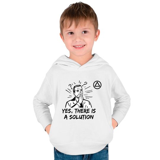 Yes, There is a Solution AA Logo Alcoholics Anonymous Kids Pullover Hoodies