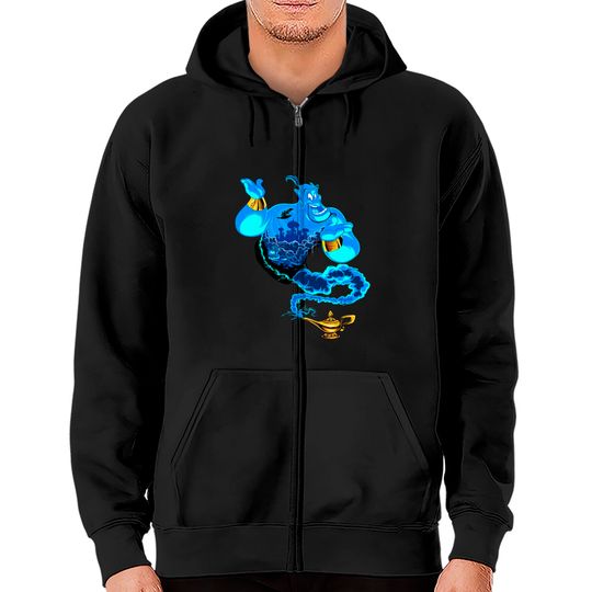 Disney Aladdin Genie Portrait Agrabah Fill Zip Hoodies