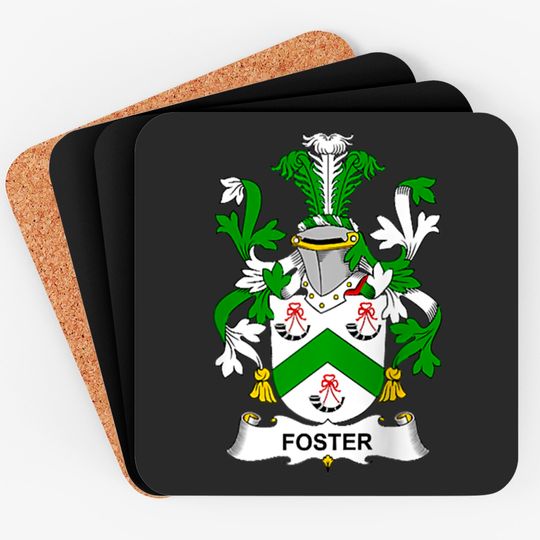 Foster Coat of Arms Family Crest Raglan Coasters