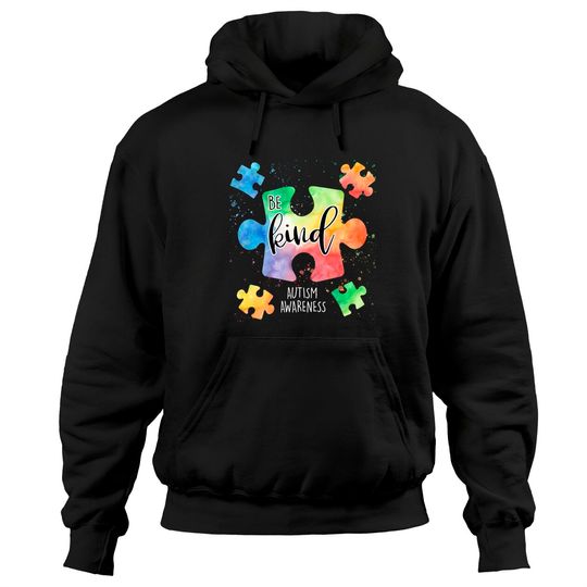 Be Kind Puzzle Pieces Cute Autism Awareness Hoodies
