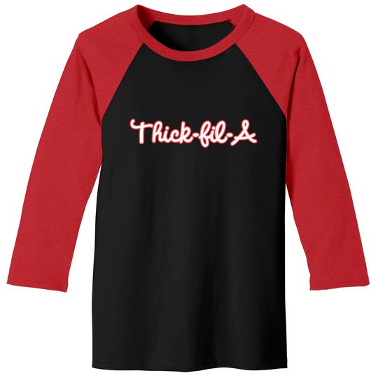Discover Thick Fil A, Stroke Color Baseball Tees