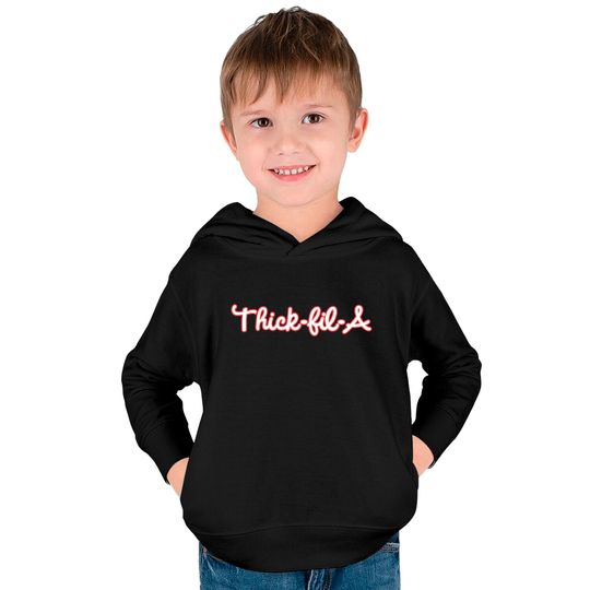 Thick Fil A, Stroke Color Kids Pullover Hoodies