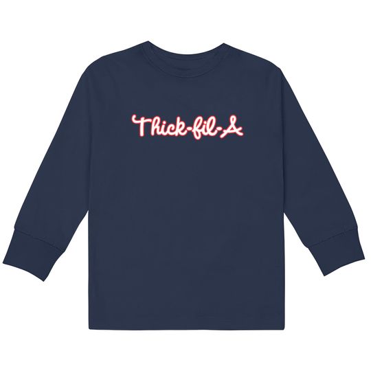 Thick Fil A, Stroke Color  Kids Long Sleeve T-Shirts