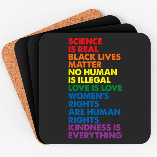 Discover Science is Real Black Lives Matter Coasters Coasters