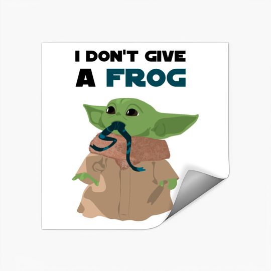 Funny sayings Baby Yoda I don't give a frog Quote Stickers