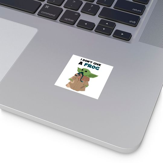 Funny sayings Baby Yoda I don't give a frog Quote Stickers