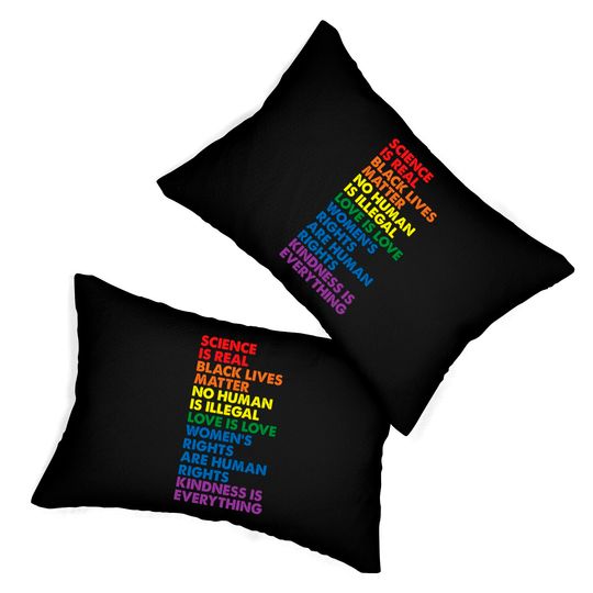 Science is Real Black Lives Matter Lumbar Pillows Lumbar Pillows