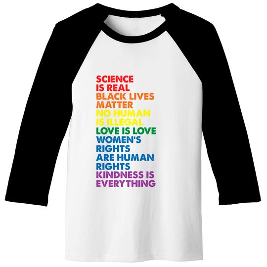 Science is Real Black Lives Matter Baseball Tees Baseball Tees