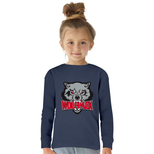 Wolfpack Sports Logo  Kids Long Sleeve T-Shirts