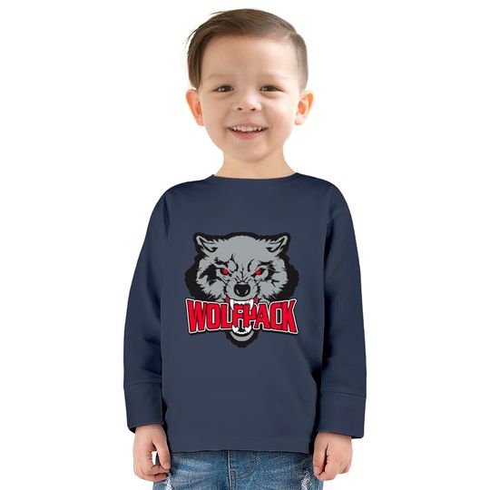 Wolfpack Sports Logo  Kids Long Sleeve T-Shirts