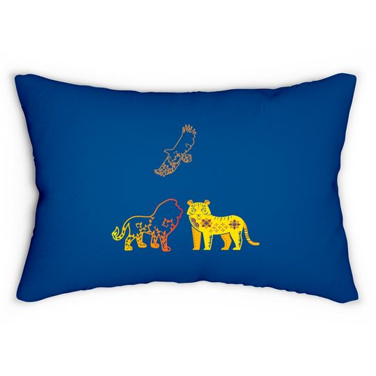 Lions And Tigers Lumbar Pillows