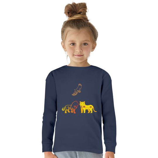 Lions And Tigers  Kids Long Sleeve T-Shirts