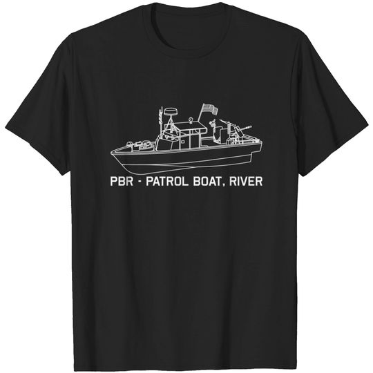 Patrol Boat, River PBR Vietnam War US Navy Army Blueprint Schematic American Flag Gift - Patrol Boat River Pbr Vietnam War Gift - T-Shirt