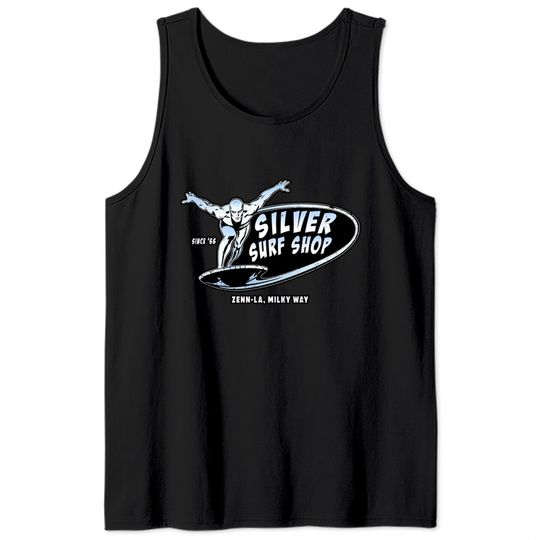 Silver Surf Shop (Black Print) - Silver Surfer - Tank Tops