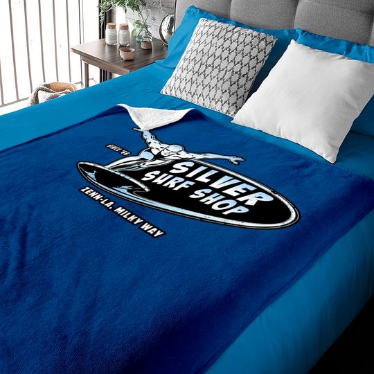 Silver Surf Shop (Black Print) - Silver Surfer - Baby Blankets