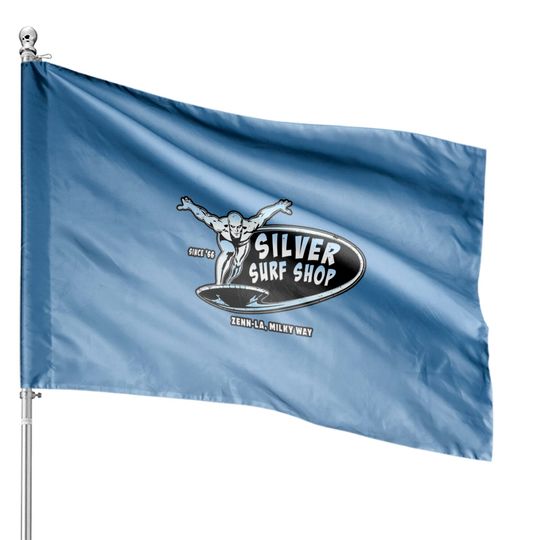 Silver Surf Shop (Black Print) - Silver Surfer - House Flags