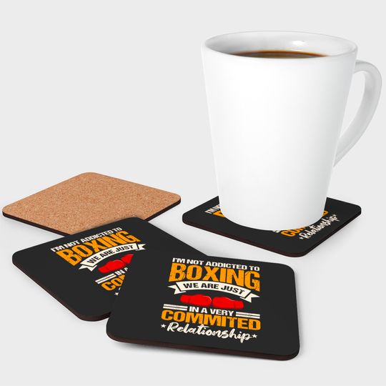 Boxing Ring Gloves Boxer Sport Coach Trainee Coasters