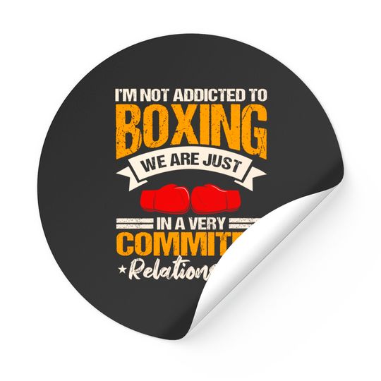 Boxing Ring Gloves Boxer Sport Coach Trainee Stickers