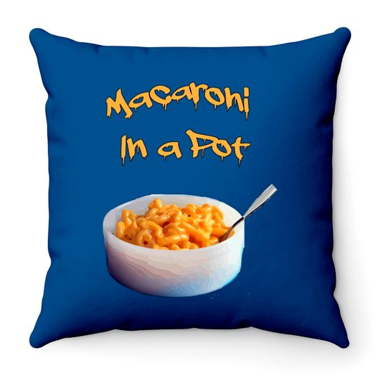 Macaroni In A Pot Wet And Gushy Throw Pillows