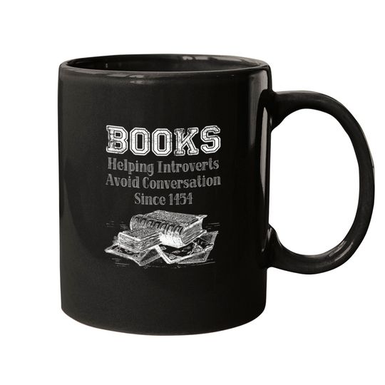 Books Helping Introverts Avoid Conversation Mugs