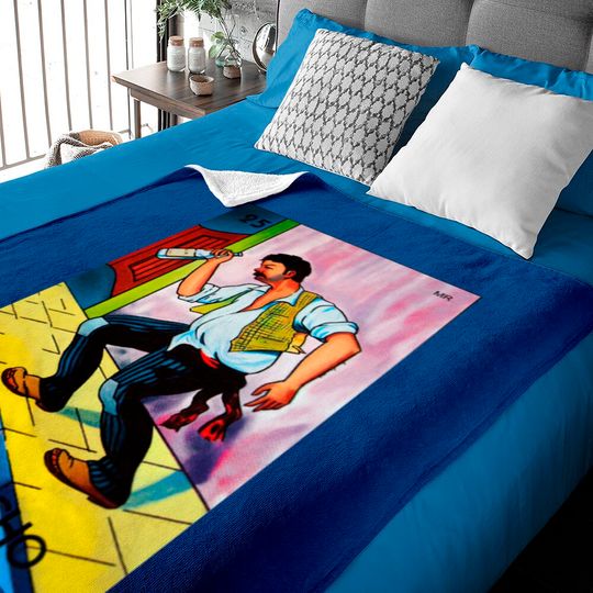 El Borracho Loteria Mexicana - Loteria - Baby Blankets