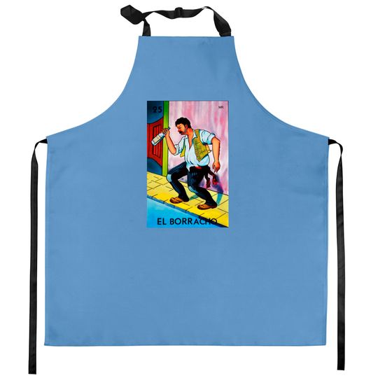 El Borracho Loteria Mexicana - Loteria - Kitchen Aprons