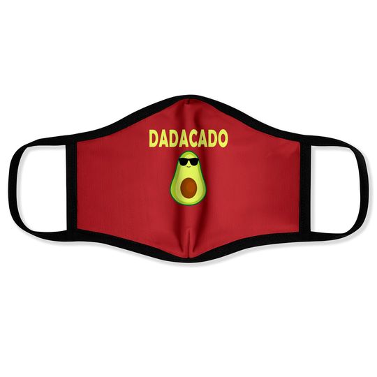 Discover Dadacado Funny Avocado Dad Father's Day Daddy Men Face Masks