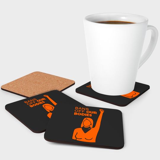 Womens Bans Off Our Bodies V-Neck Coasters